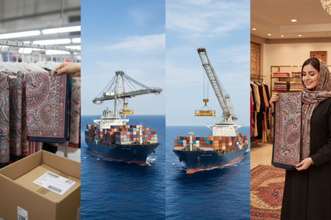 واردات شال و روسری از چین