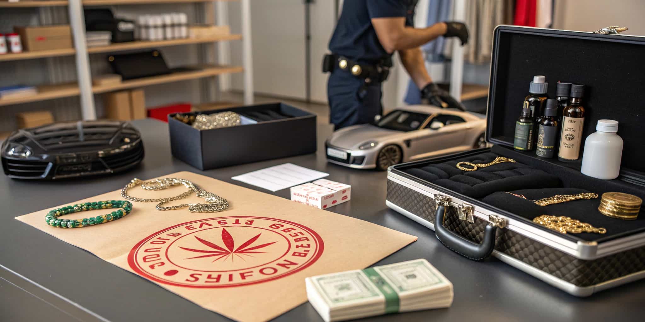 کالاهای ممنوع‌الورود در سال ۱۴۰۴-کالاهای ضبط‌شده روی میز گمرک چیده شده‌اند